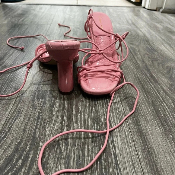 New Circus NY by Sam Edelman Blanche Gladiator Heeled Sandals - Barbiecore Vibes - Picture 4 of 5